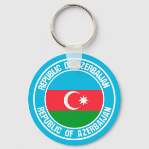 Azerbeidzjan Ronde Embleem Sleutelhanger