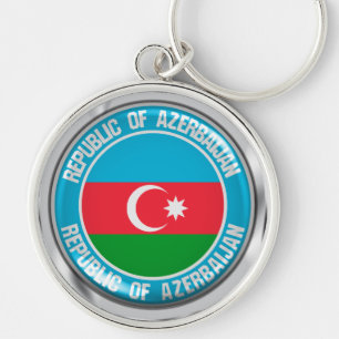 Azerbeidzjan Ronde Embleem Sleutelhanger