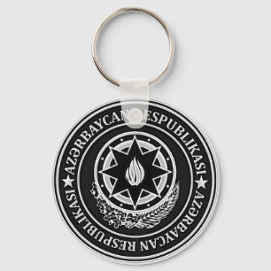 Azerbeidzjan Ronde Embleem Sleutelhanger