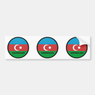 Azerbeidzjan Roundel-kwaliteitsvlag Bumpersticker