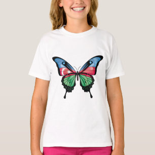Azerbeidzjan Swallowtail Vlinder Vlag Sticker T-shirt