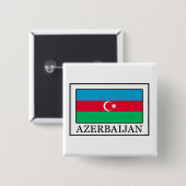 Azerbeidzjan Vierkante Button 5,1 Cm (Voorkant /achterkant)