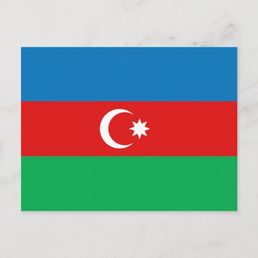 Azerbeidzjan Vlag Briefkaart (Voorkant)