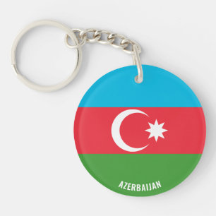 Azerbeidzjan Vlag Charmant Patriottisch Sleutelhanger