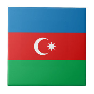 Azerbeidzjan Vlag keramische tegels Tegeltje