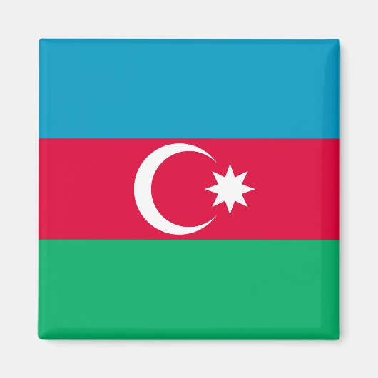 Azerbeidzjan vlag magneet (Voorkant)