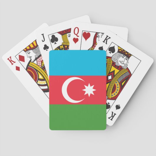 Azerbeidzjan vlag pokerkaarten (Achterkant)