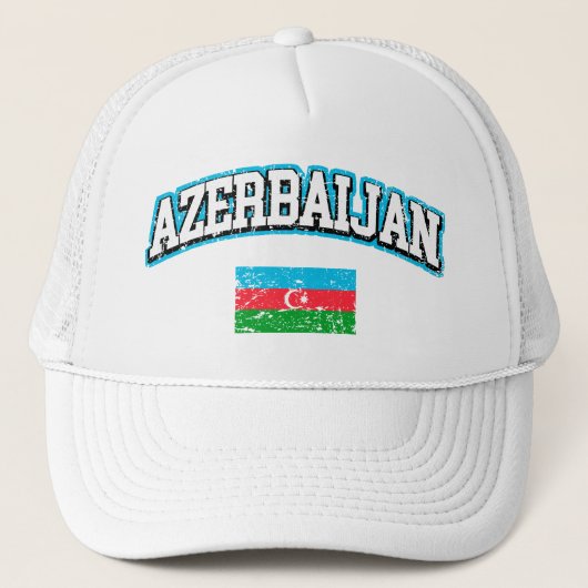 Azerbeidzjan vlag trucker pet (Voorkant)
