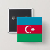 Azerbeidzjan vlag vierkante button 5,1 cm (Voorkant /achterkant)