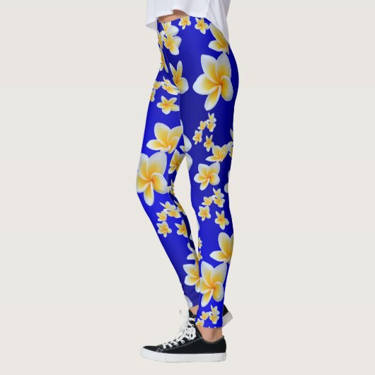 azian, geel, wit, bloem, helder, goud, floraal leggings (Links)