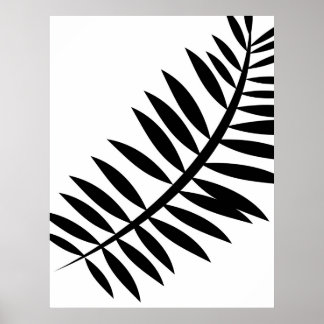 Aziatisch Abstract Leaf 4 Poster