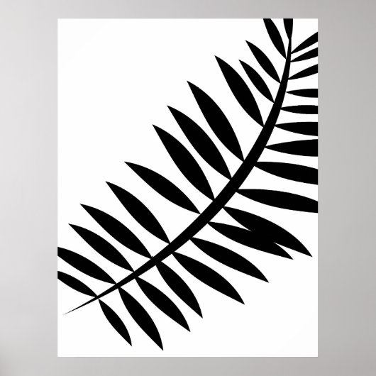 Aziatisch Abstract Leaf 4 Poster (Voorkant)