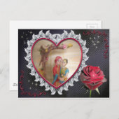 Aziatisch bruidspaar op Heart Swing Art Print Briefkaart (Voorkant / Achterkant)