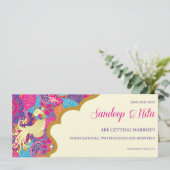 Aziatisch - Bruiloft - Henna - Save The Date (Staand voorkant)