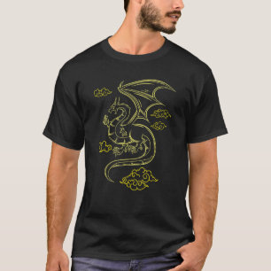 Aziatisch dier vuur fantasie idee draak t-shirt