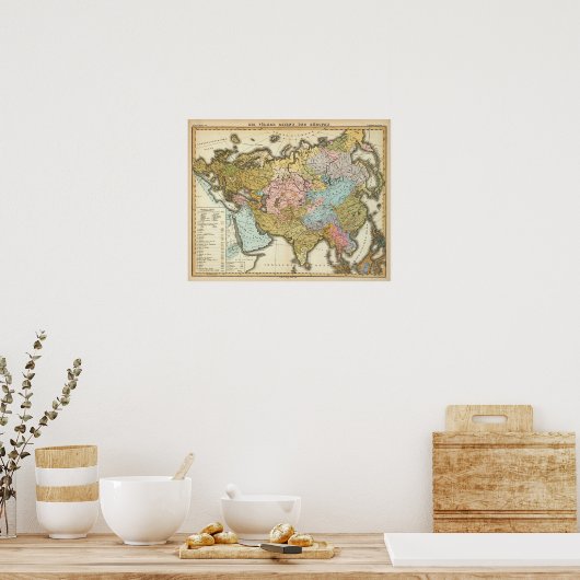 Aziatisch en Europees volk Poster (Keuken)