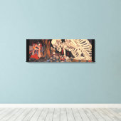 Aziatisch kunstskelet canvas afdruk (Insitu (Houten vloer))