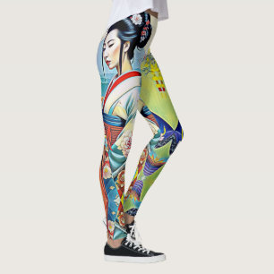 AZIATISCH LENTEONTWERP COLLAGE LEGGINGS