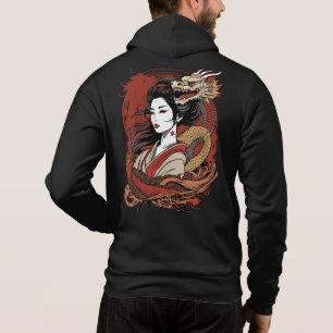 Aziatisch Meisje   Chinese draak Hoodie