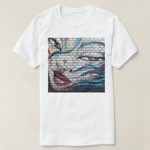 Aziatisch Meisje Graffiti  T-shirt