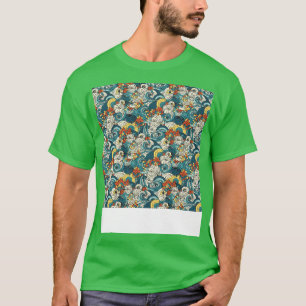 Aziatisch naadloos patroon oud Japans Chinees Kore T-shirt