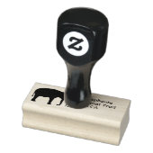 Aziatisch olifant silhouet retouradres 	rubberstempel (Stempel)
