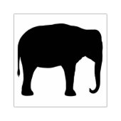 Aziatisch Olifant Silhouet Wildlife Rubberstempel (Afrduk)