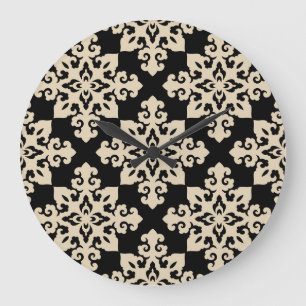 Aziatisch siermotief geometrisch patroon grote klok