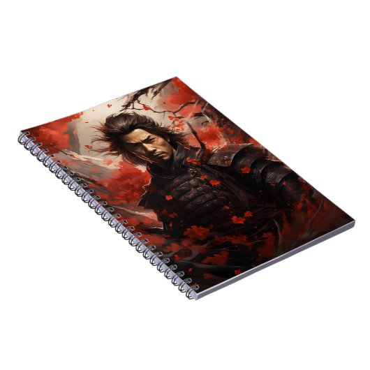 Aziatisch vechter Abstracte kunst van japans samoe Notitieboek (Rechterzijde)