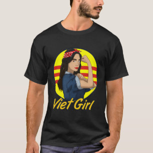 Aziatisch Vietnamees Vietnamees Vrouw Meisje Trots T-shirt