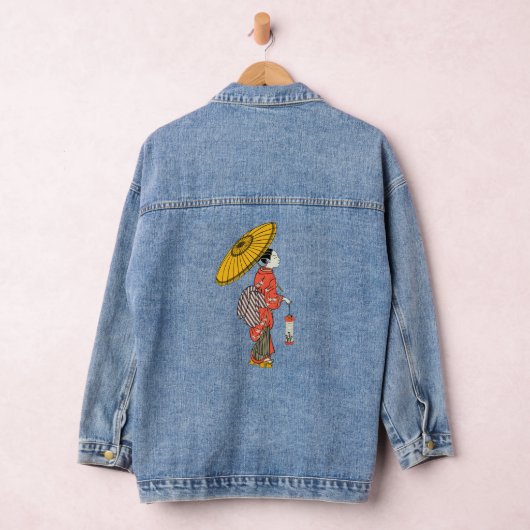 Aziatisch vrouw denim jas denim jacket (Hangar)