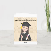 Aziatische Afstuderen Kaart (Achterkant)