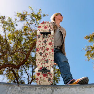 Aziatische Apen Sakura Kersenboom Persoonlijke Naa Skateboard