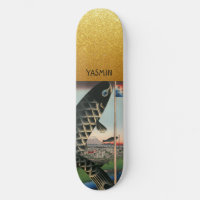 Aziatische Art Fish Gold-gepersonaliseerde skatebo