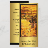 -Aziatische Art Gold 50e verjaardag Kaart (Voorkant / Achterkant)