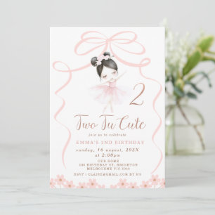 Aziatische Black Hair Ballerina Twee Tu Leuke Verj Kaart