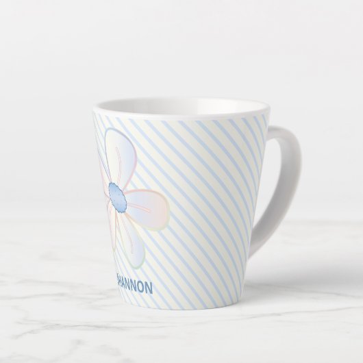 Aziatische Bloem Latte Mok (Rechterhoek)