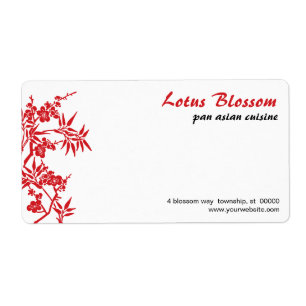 Aziatische Blossom-verzendlabel Etiket