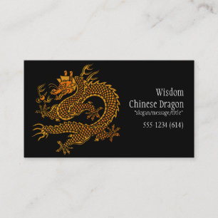 Aziatische Chinese Golden Dragon D2-Visitekaartjes Visitekaartje