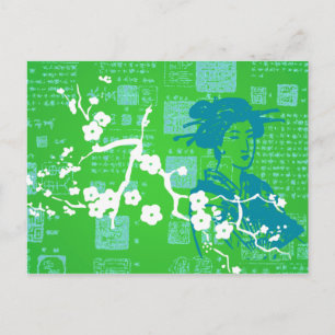 Aziatische collage Briefkaart