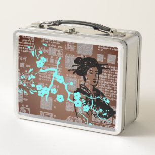 Aziatische Collage Metal Lunch Box