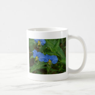 Aziatische dagbloem blauwe wilde bloem kleding & g koffiemok