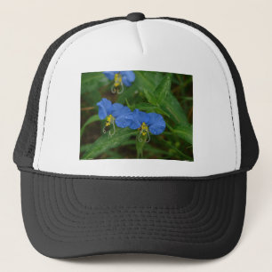 Aziatische dagbloem blauwe wilde bloem kleding & g trucker pet