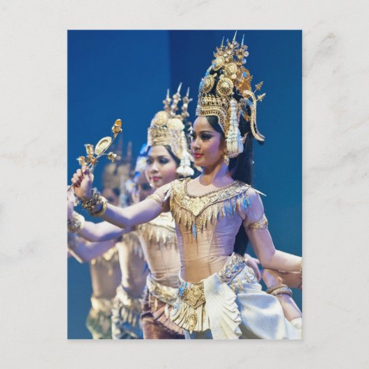 Aziatische dansers briefkaart (Voorkant)