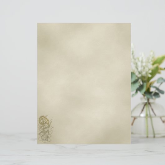 Aziatische draak Letterhead (Staand voorkant)