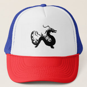 Aziatische Draak Silhouet Trucker Pet