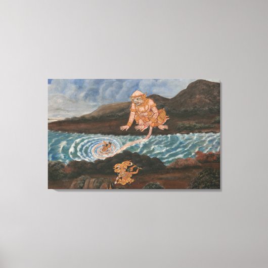 Aziatische geschiedenis omwikkeld canvas (Voorkant)