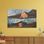 Aziatische geschiedenis omwikkeld canvas (Insitu (Woonkamer))