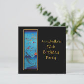  Aziatische haaien Art 50e verjaardag Kaart (Staand voorkant)