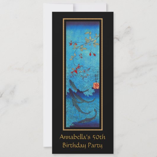  Aziatische haaien Art 50e verjaardag Kaart (Voorkant)